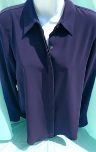 NWT Theory Women's Size Petite Stormy Navy Blouse